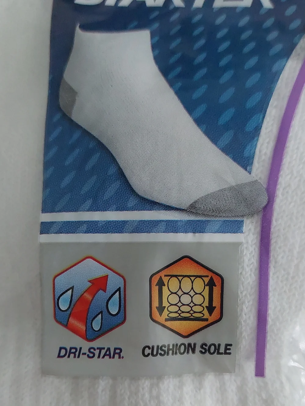 STARTER 6 Pair Men's Low Cut White Socks NIB